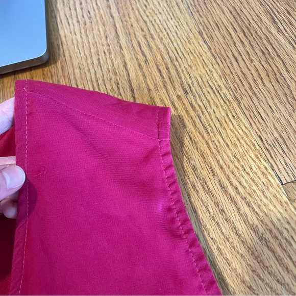 NEW NWT OLD TAG TORRID 1 Plus Size Surplice Chiffon Blouse Raspberry Pink Red 1X - Picture 14 of 15